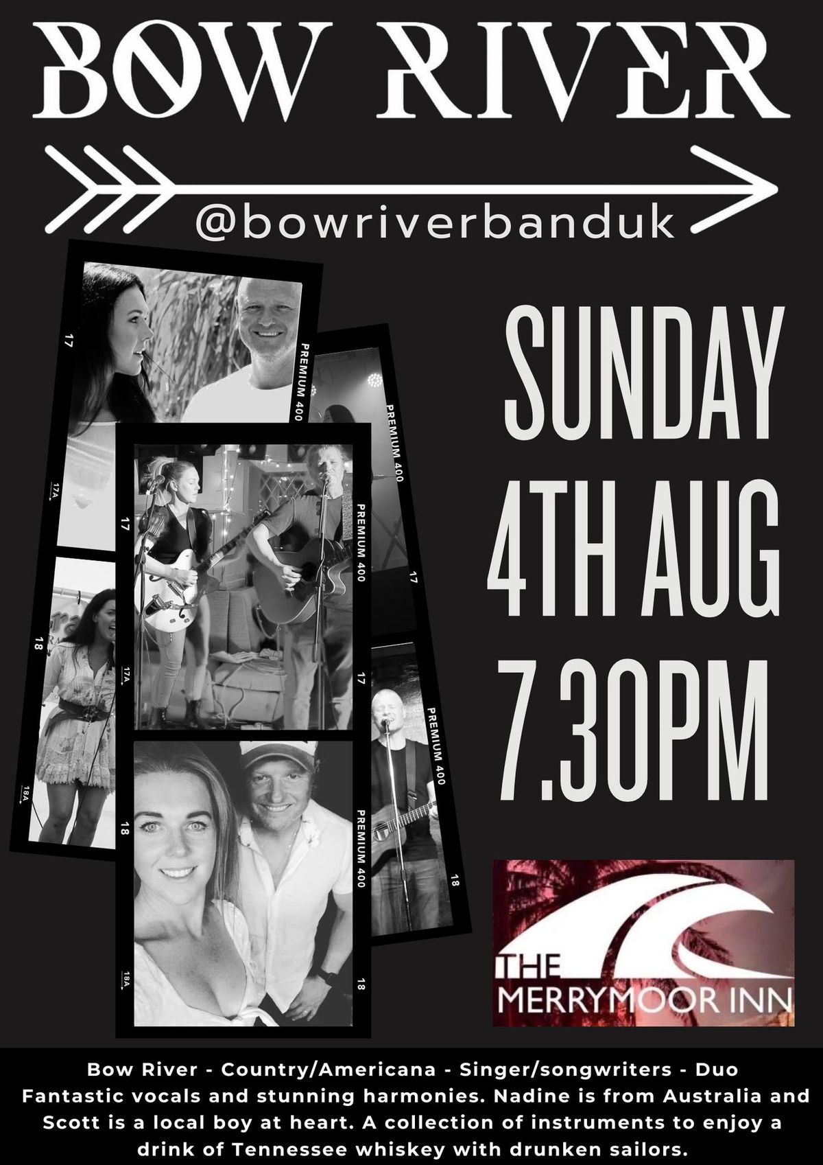 Bow River - Uk Country - Singer\/Songwriters @ Merrymore Inn Mawgan Porth - Sunday 4th August 7.30pm
