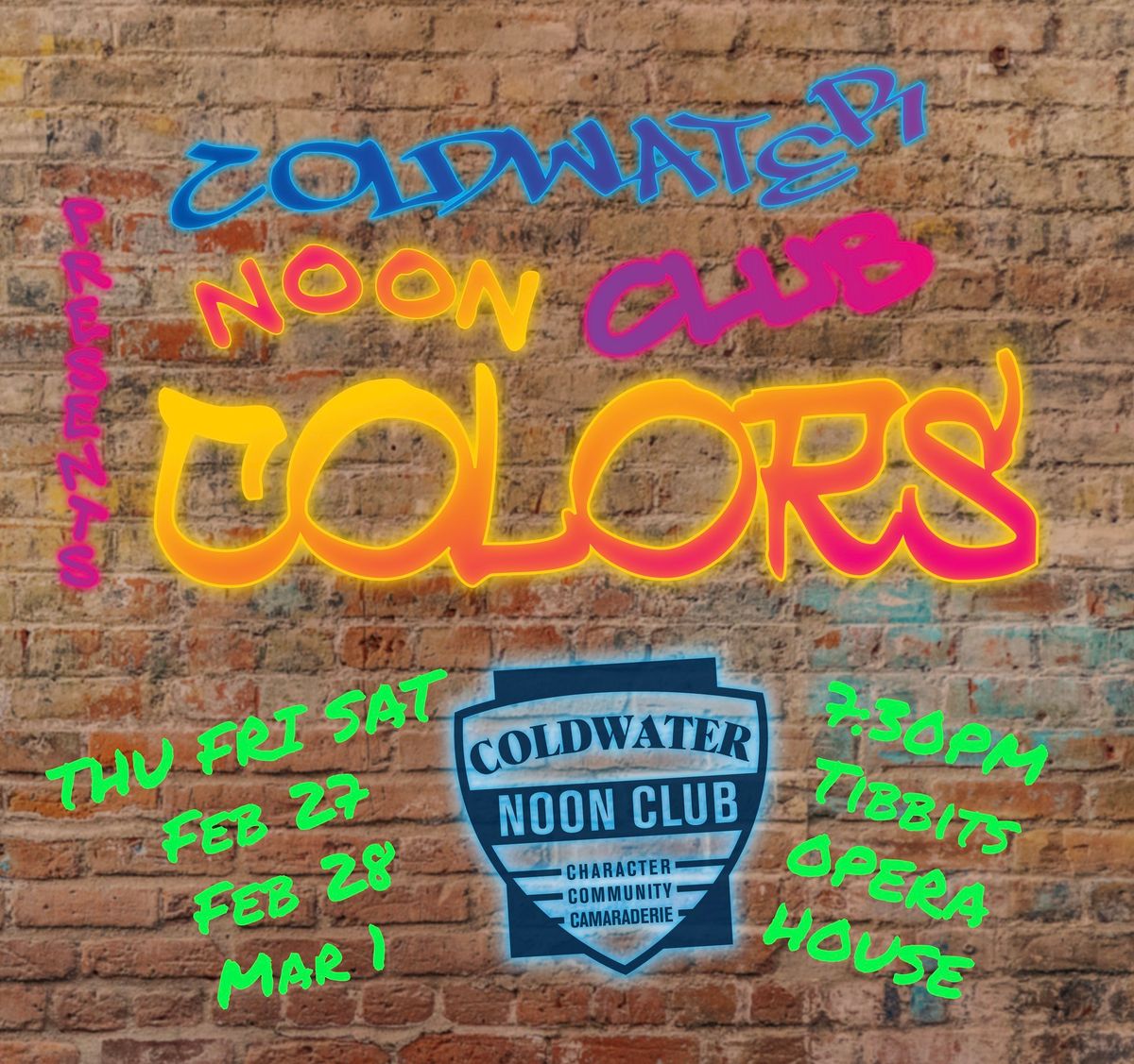 2025 Coldwater Noon Club Show - \u201cThe Coldwater Noon Club Presents: Colors!!\u201d