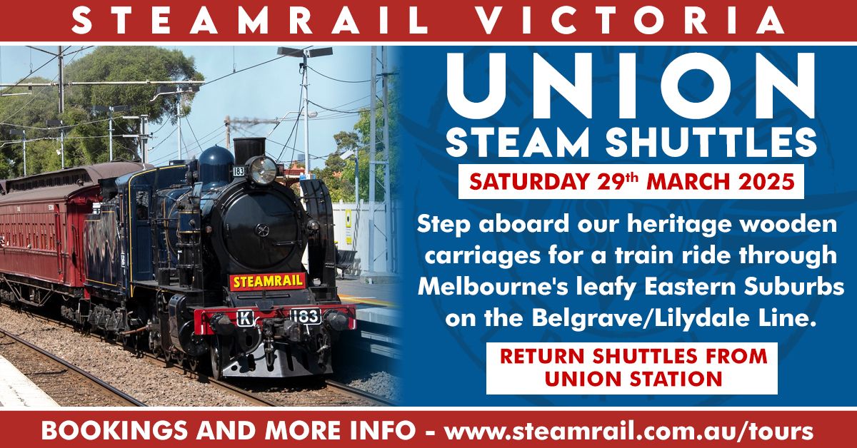 Union Steam Train Shuttles - Saturday 29th March 2025