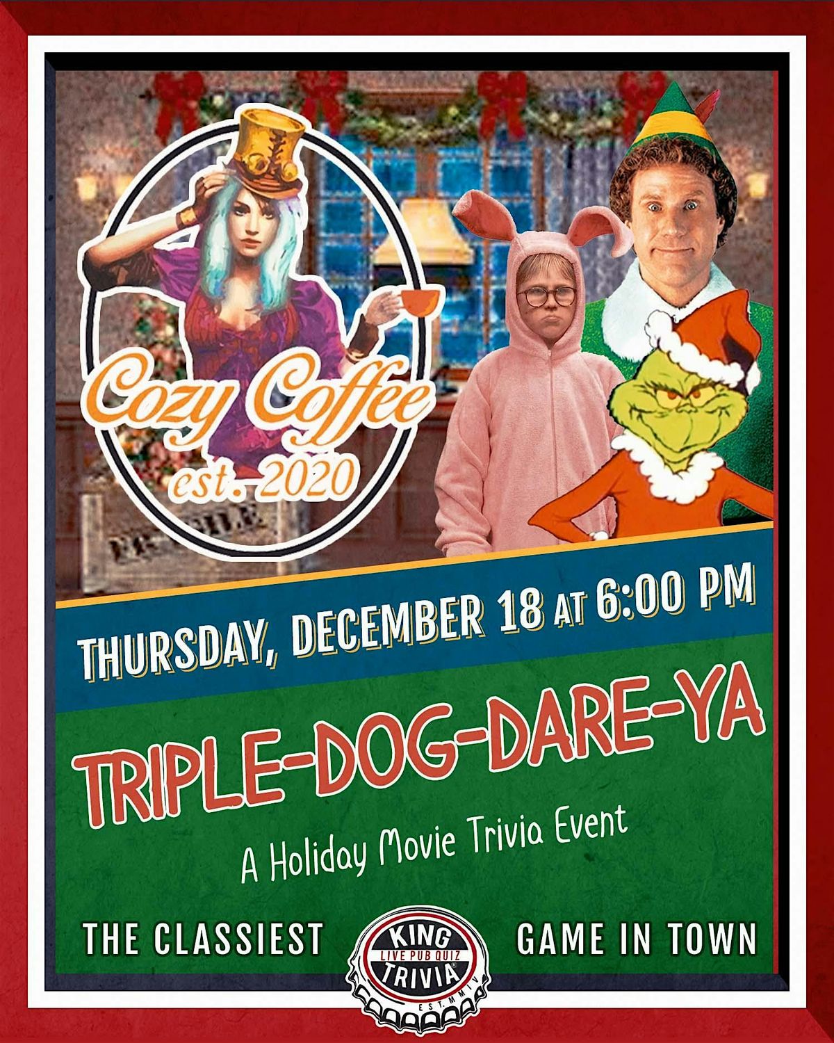 Holiday Movies Trivia Night at Cozy Coffee