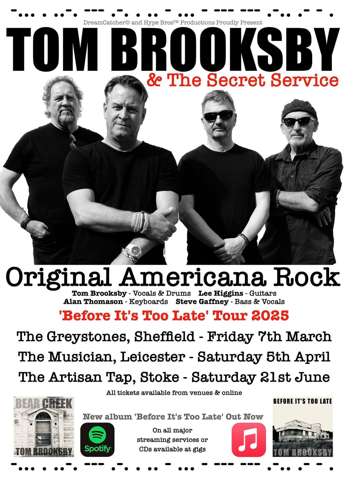 Tom Brooksby & The Secret Service - Americana and Rock & Roll  