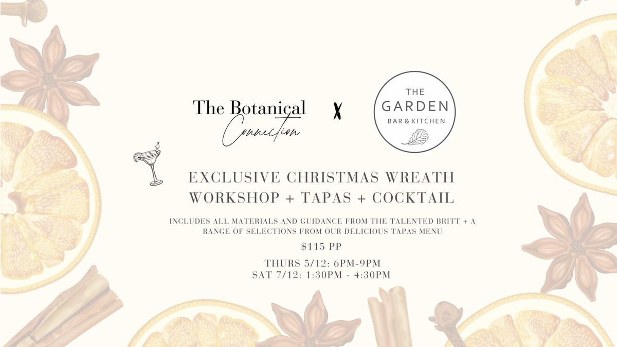 SOLD OUT!! Christmas Wreath Workshop | Tapas + Cocktail