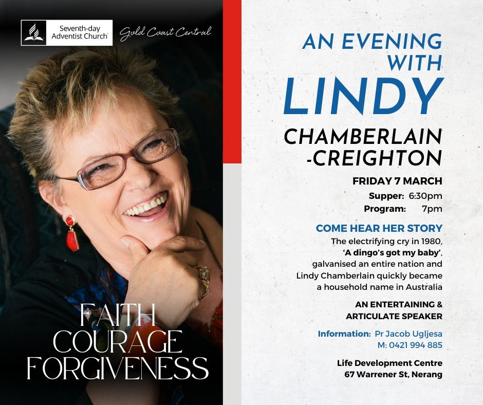 An Evening with Lindy Chamberlain - FREE EVENT