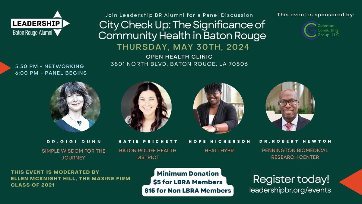 ForwardBR: City Check Up: The Significance of Community Health in Baton Rouge