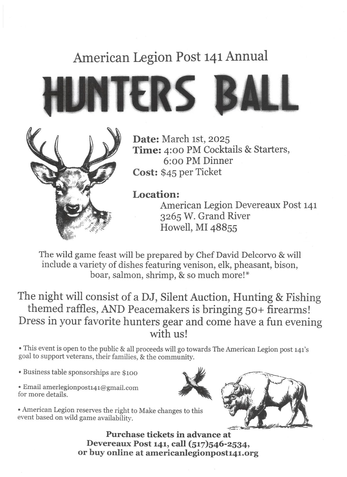 American legion Post 141 Hunters Ball