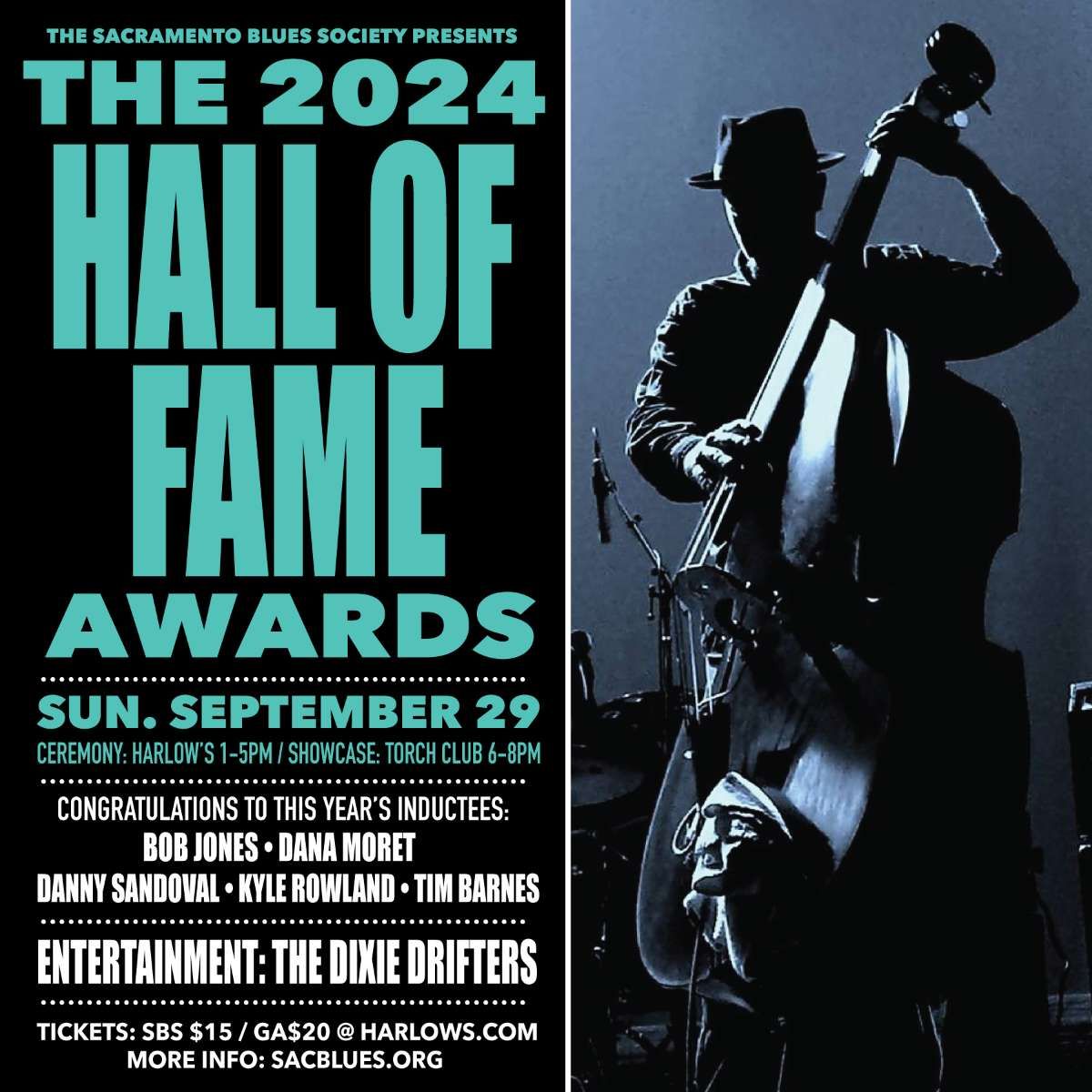 Sacramento Blues Society: 2024 Hall of Fame Awards & Concert at Harlow's