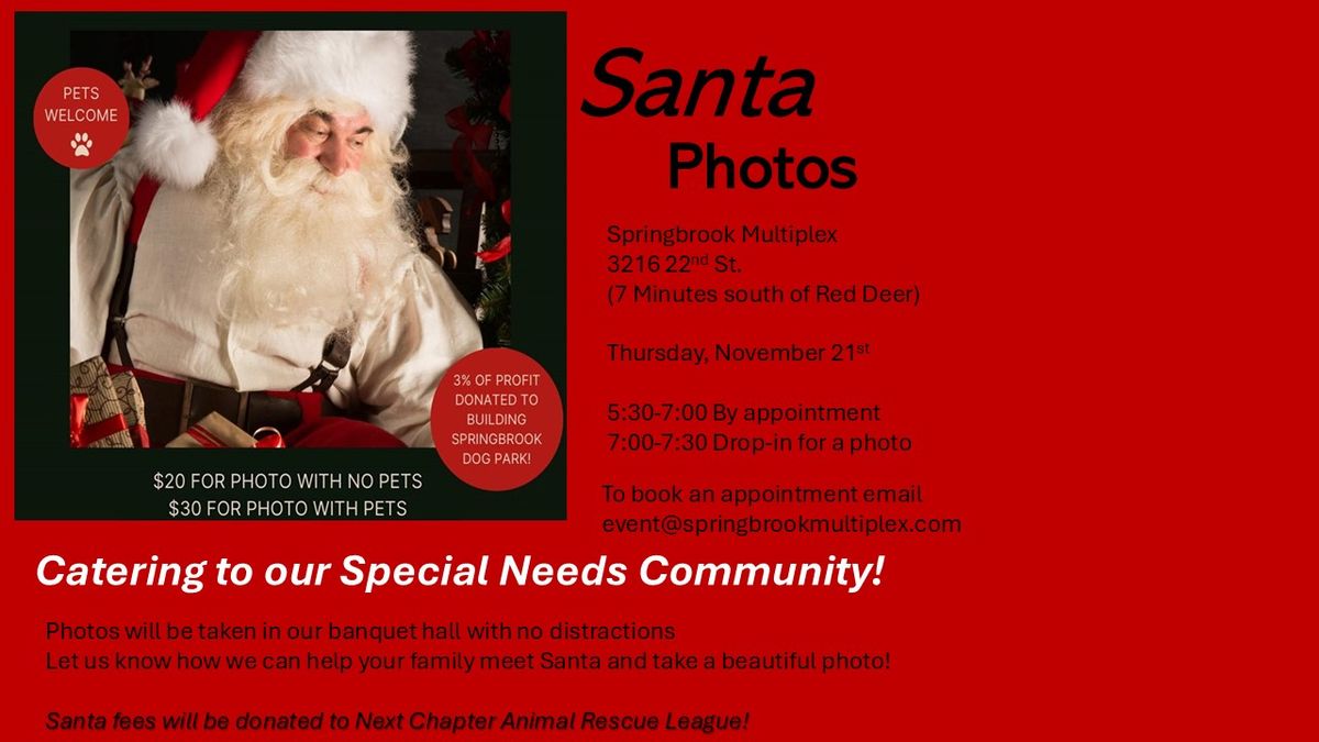 Santa Photos at the Springbrook Multiplex! Nov 21st