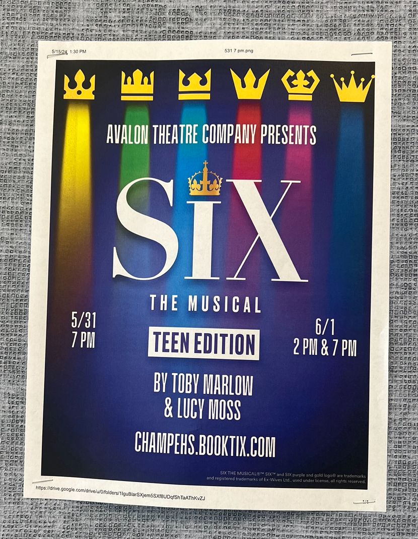 Six the Musical - Teen Edition at The Company Theatre