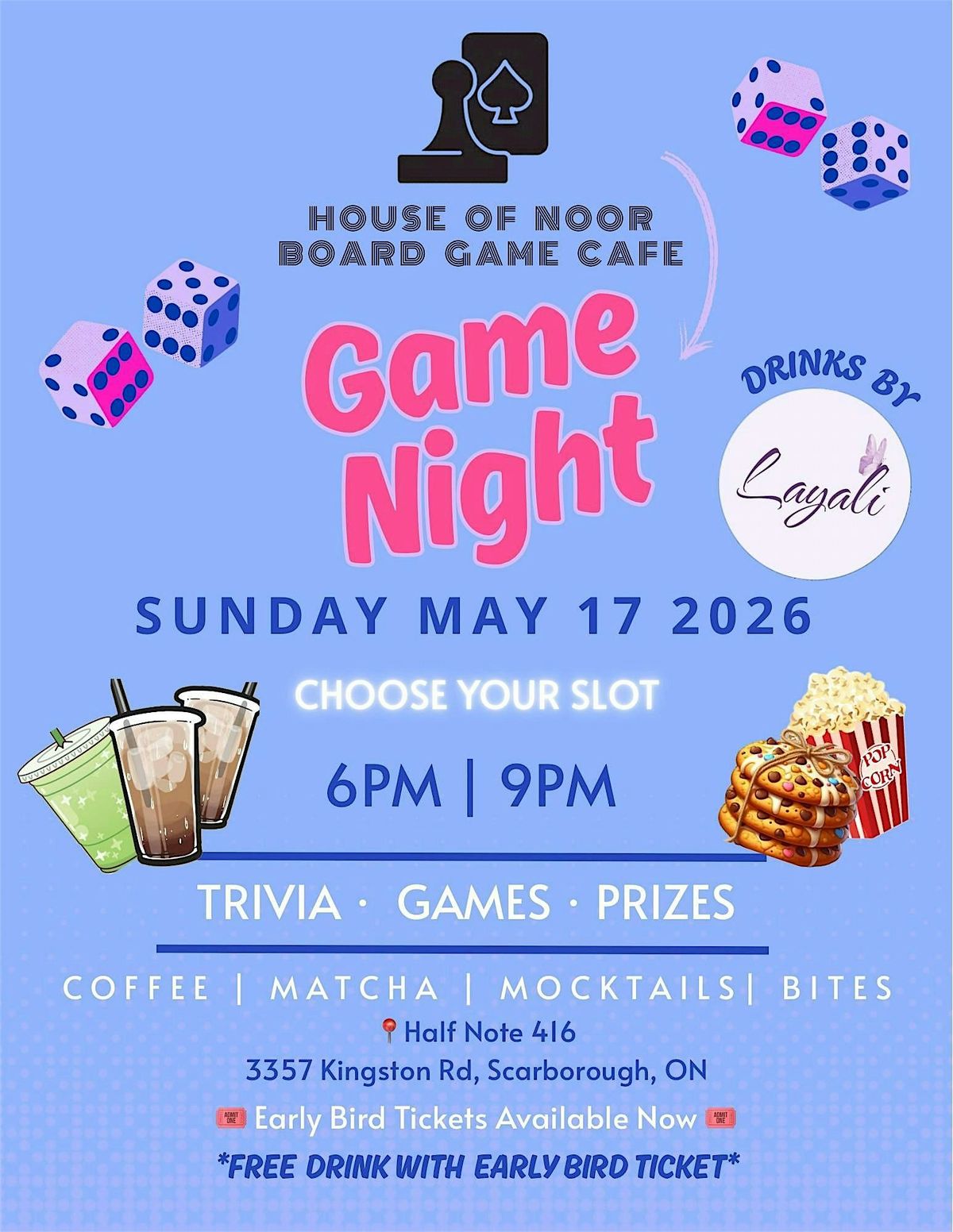 House of Noor Board Game Cafe Pop-Up Game Night !
