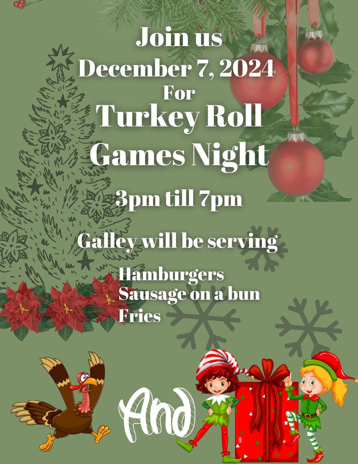 Turkey Roll and Games Night