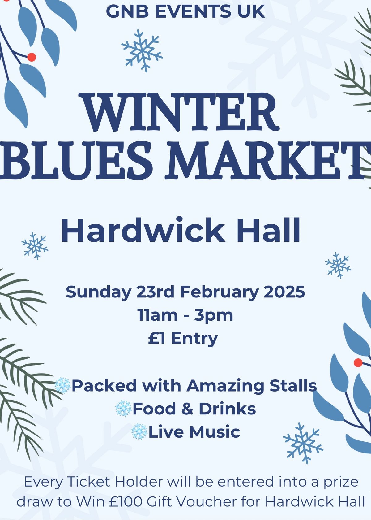 Winter Blues Hardwick Hall Market 