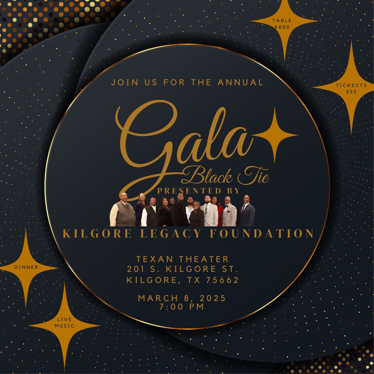 Kilgore Legacy Foundation Black Tie Gala