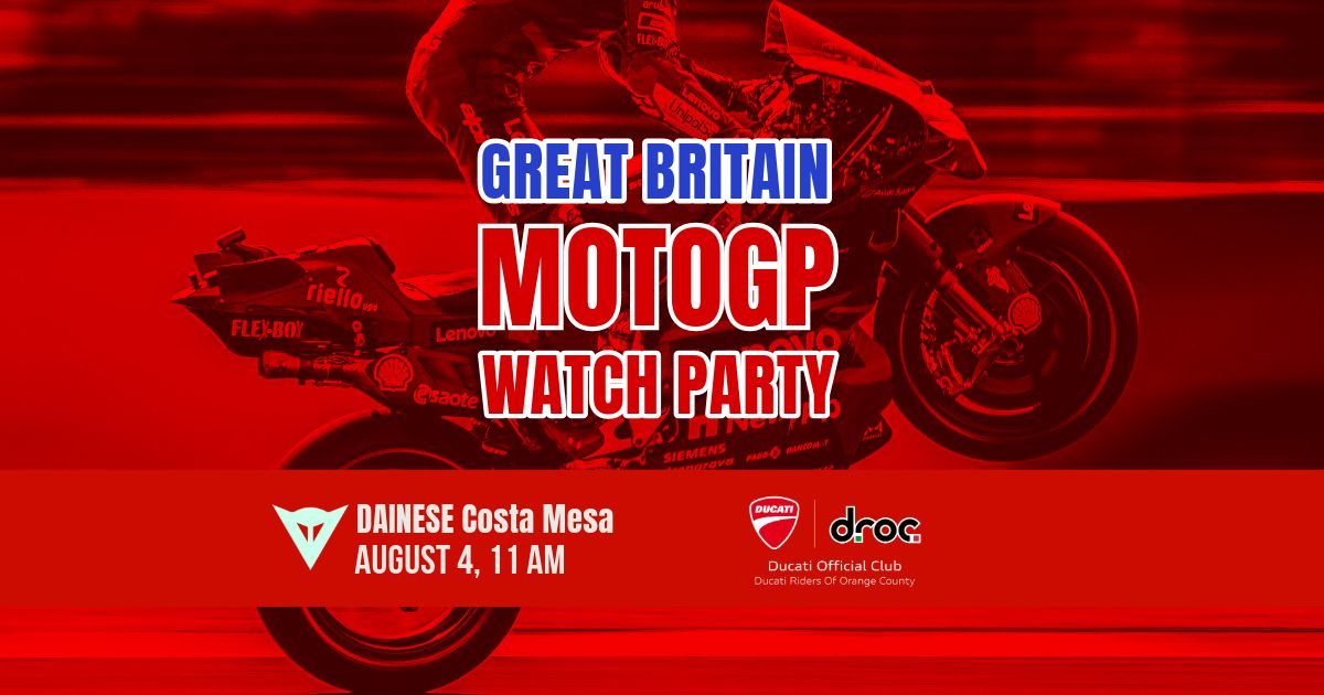 DROC Watch the 2024 British MotoGP at Dainese OC