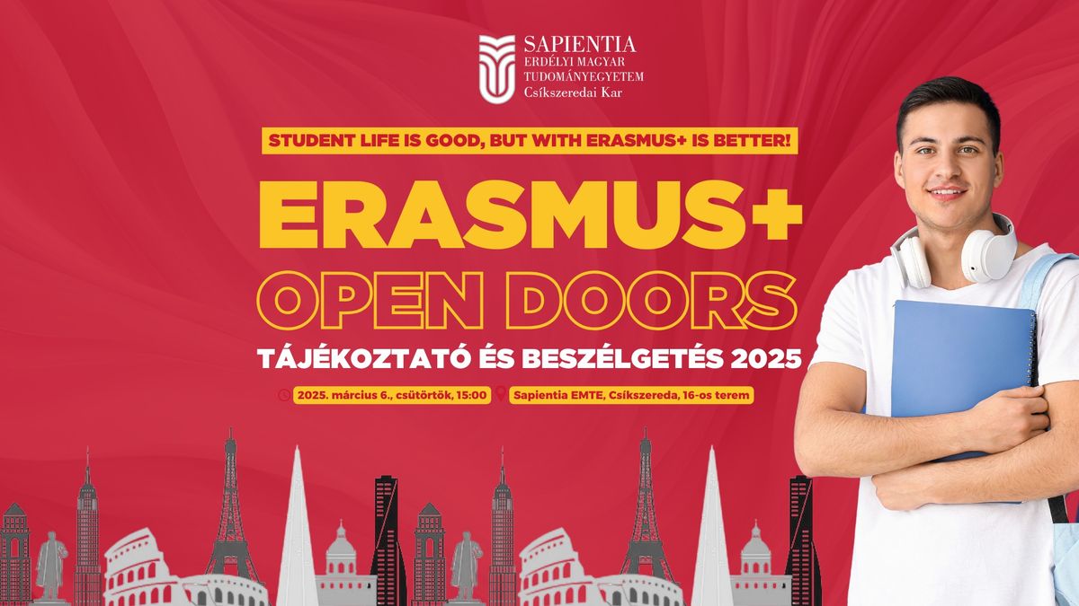 Erasmus+ Open Doors t\u00e1j\u00e9koztat\u00f3 \u00e9s besz\u00e9lget\u00e9s