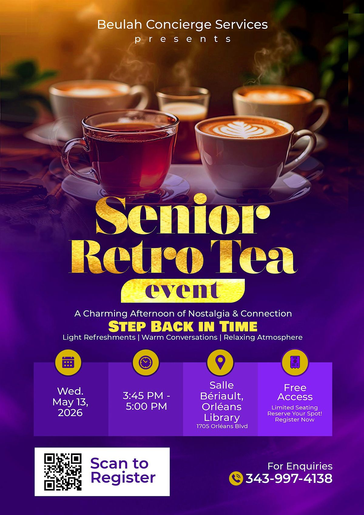 Seniors Retro Tea Event
