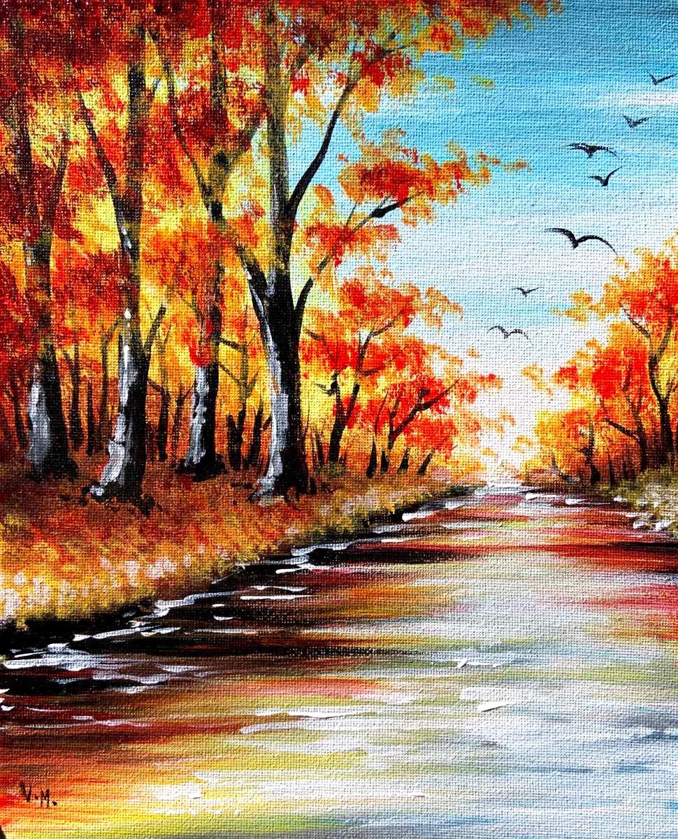 "Fall Path" In Person Paint Night Event Wednesday 7:00 p.m. in Bellevue