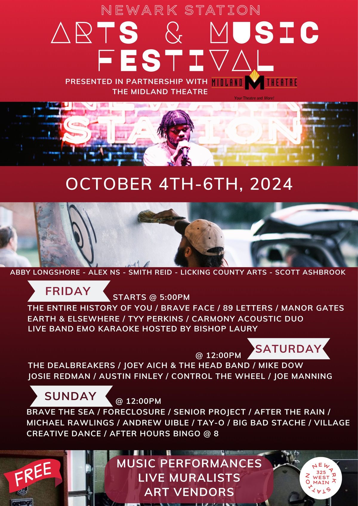 ARTS & MUSIC FESTIVAL 2024 @ NEWARK STATION (Presented In Partnership With The Midland Theatre)