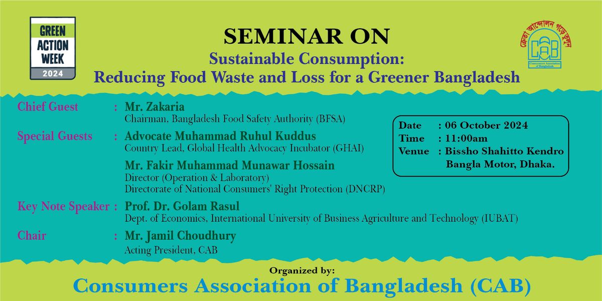 Sustainable Consumption: Food Waste and Loss for a Greener Bangladesh