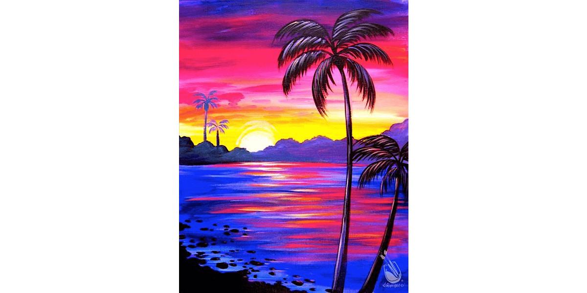 Tropical Sunset Colors - Paint and Sip in Houston | Classpop!\u2122