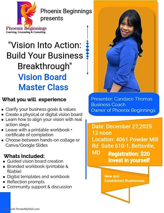 Business Vision Board Class