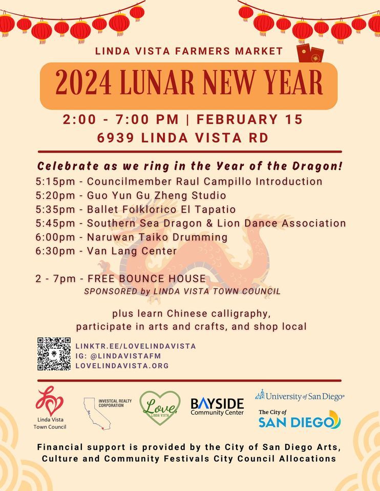 2024 Lunar New Year Celebration at Linda Vista Farmers Market, San