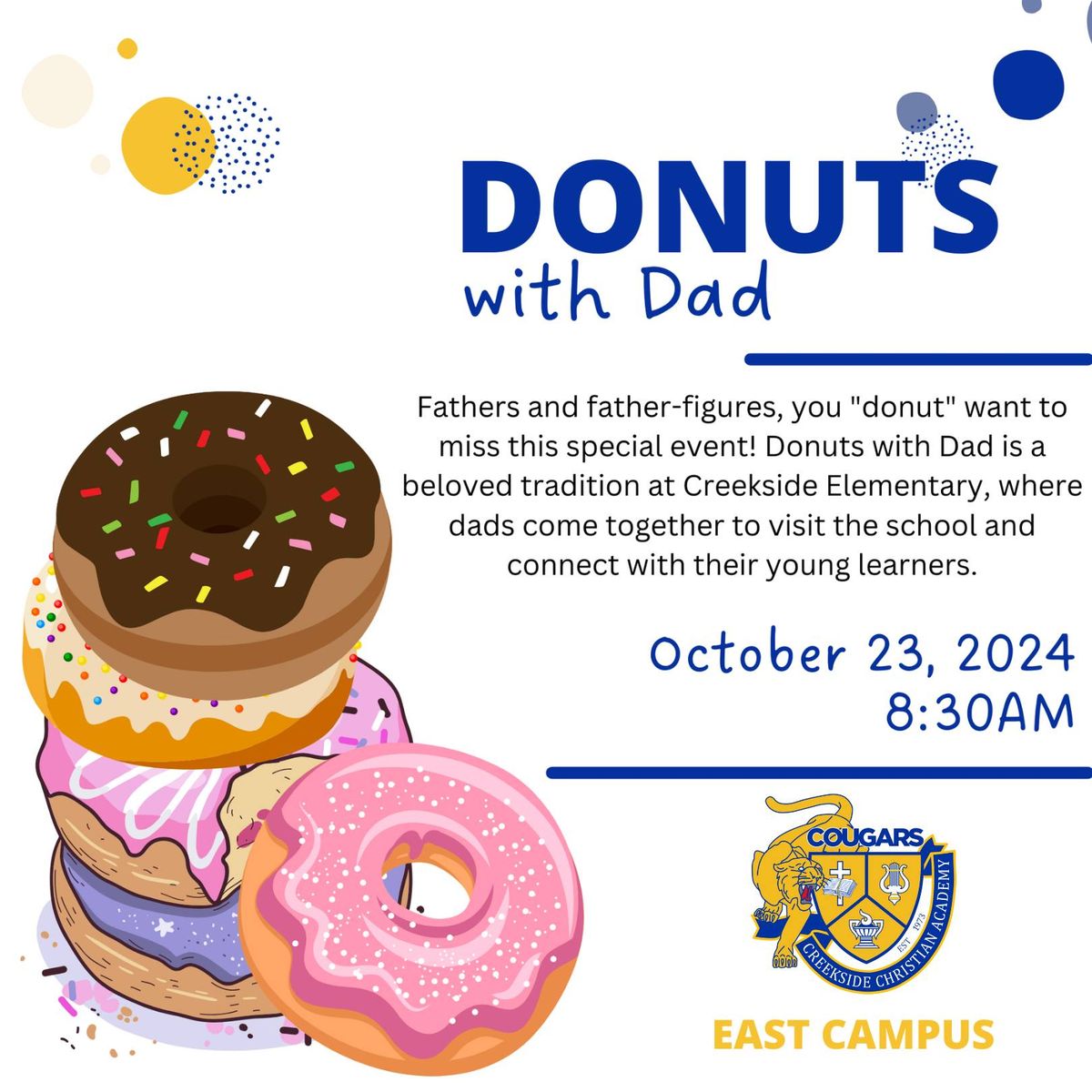 Donuts With Dad | Oct 23rd | EAST CAMPUS 