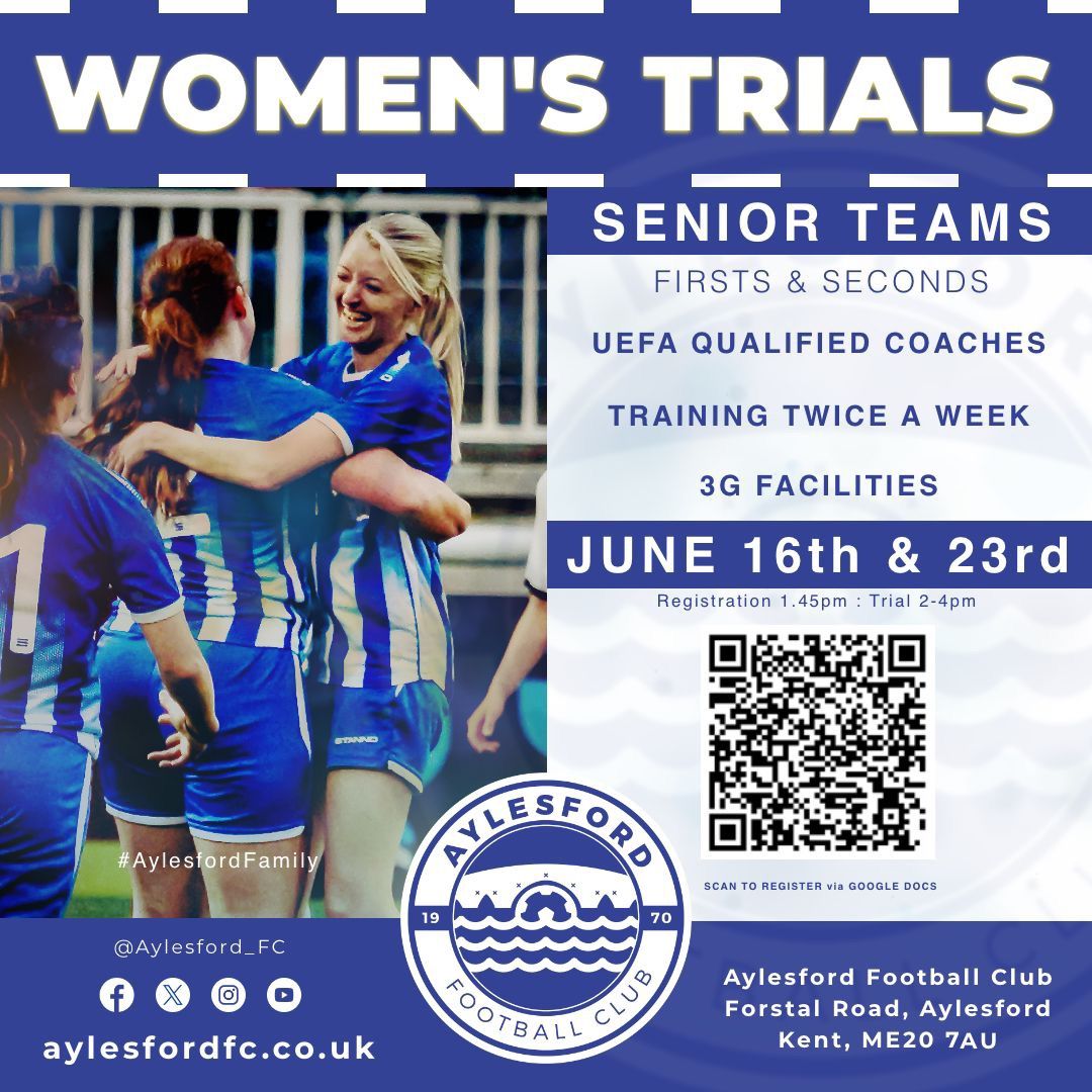 Aylesford FC Women\u2019s Trials \/ Open Training