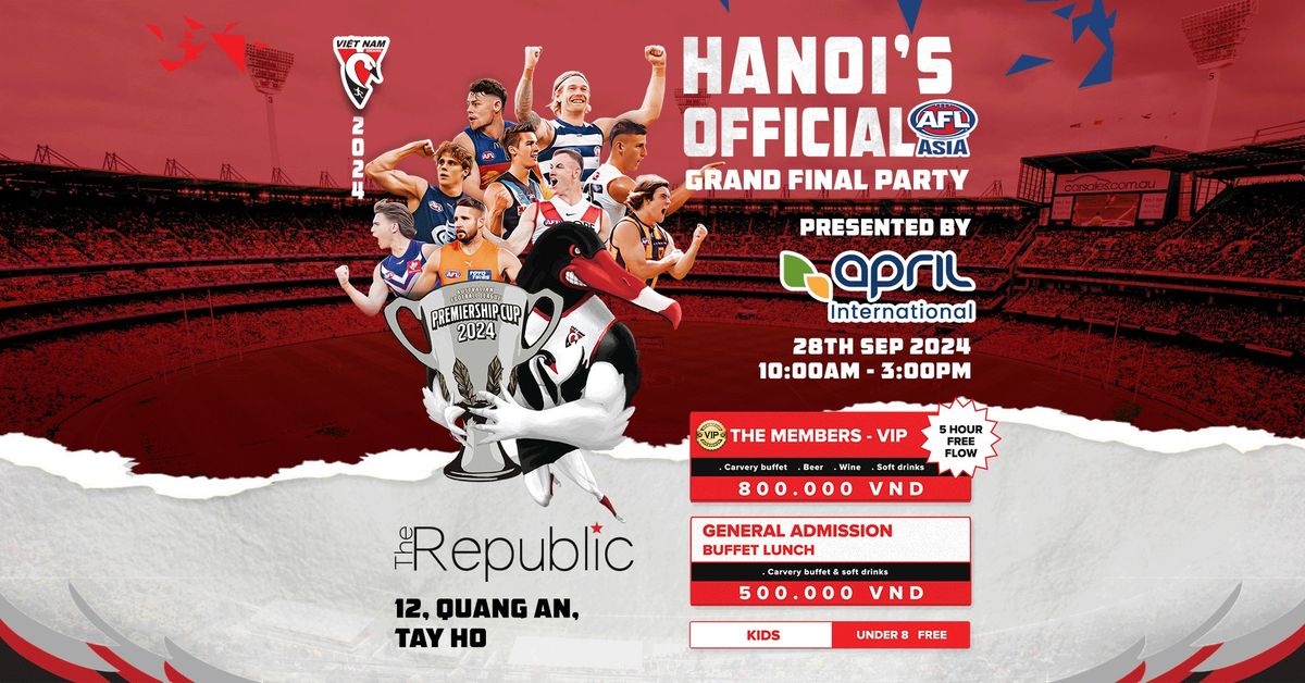 Hanoi's 2024 Vietnam Swans AFL Grand Final Party @ The Republic