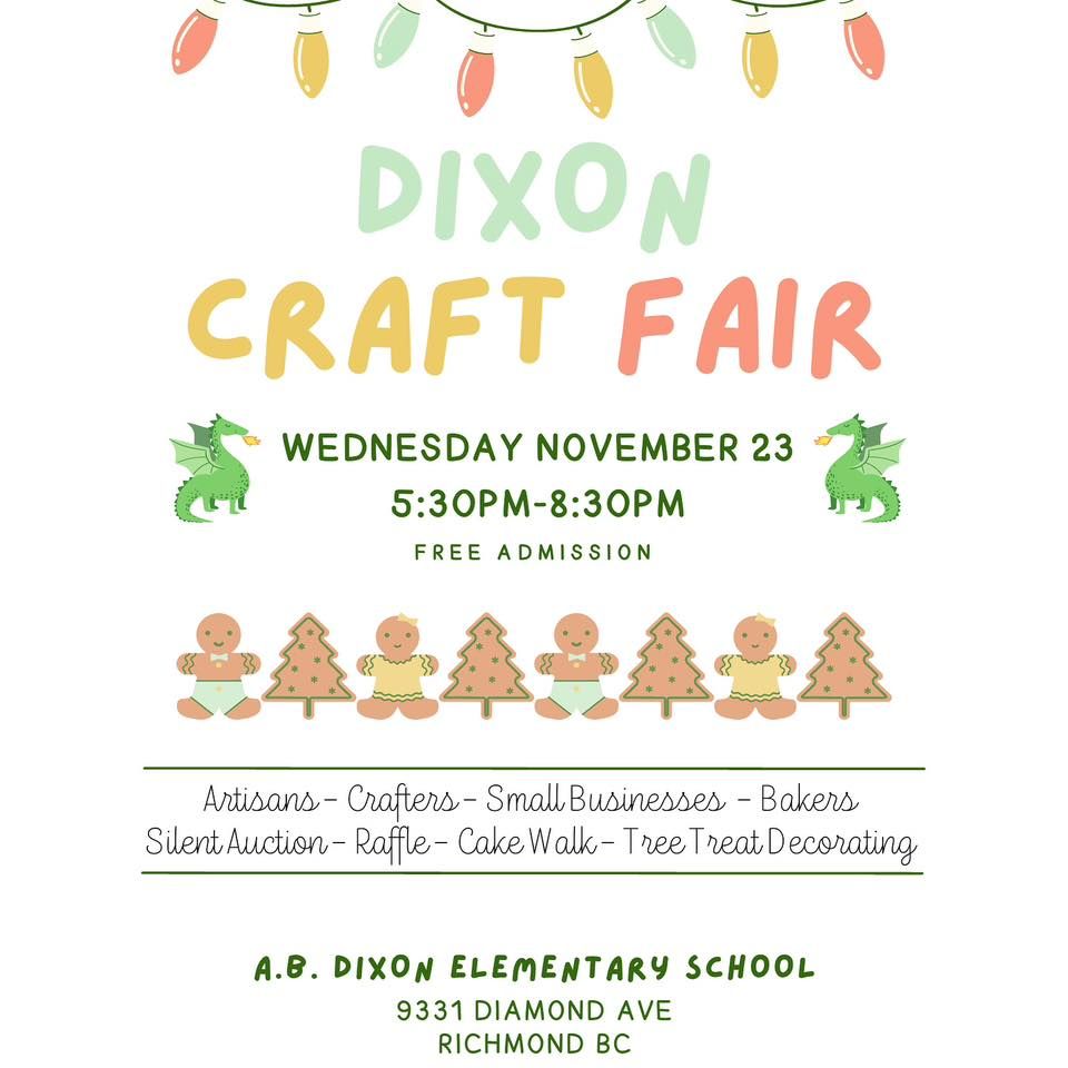 Dixon Craft Fair 2022, 9331 Diamond Rd, Richmond, BC V7E 1P5, Canada