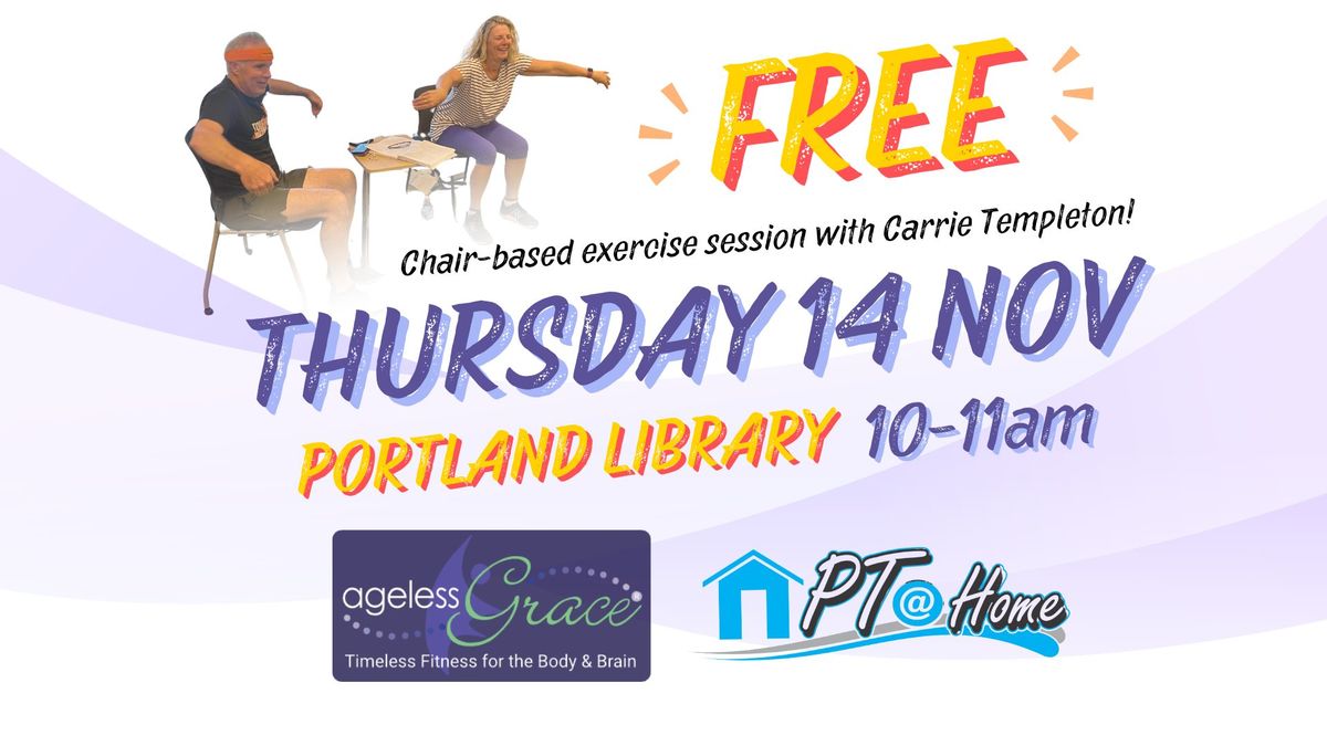 Free chair-based exercise session with Carrie Templeton