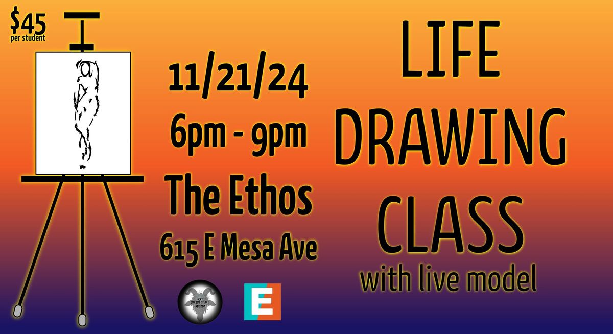 Life Drawing Class - With live Model