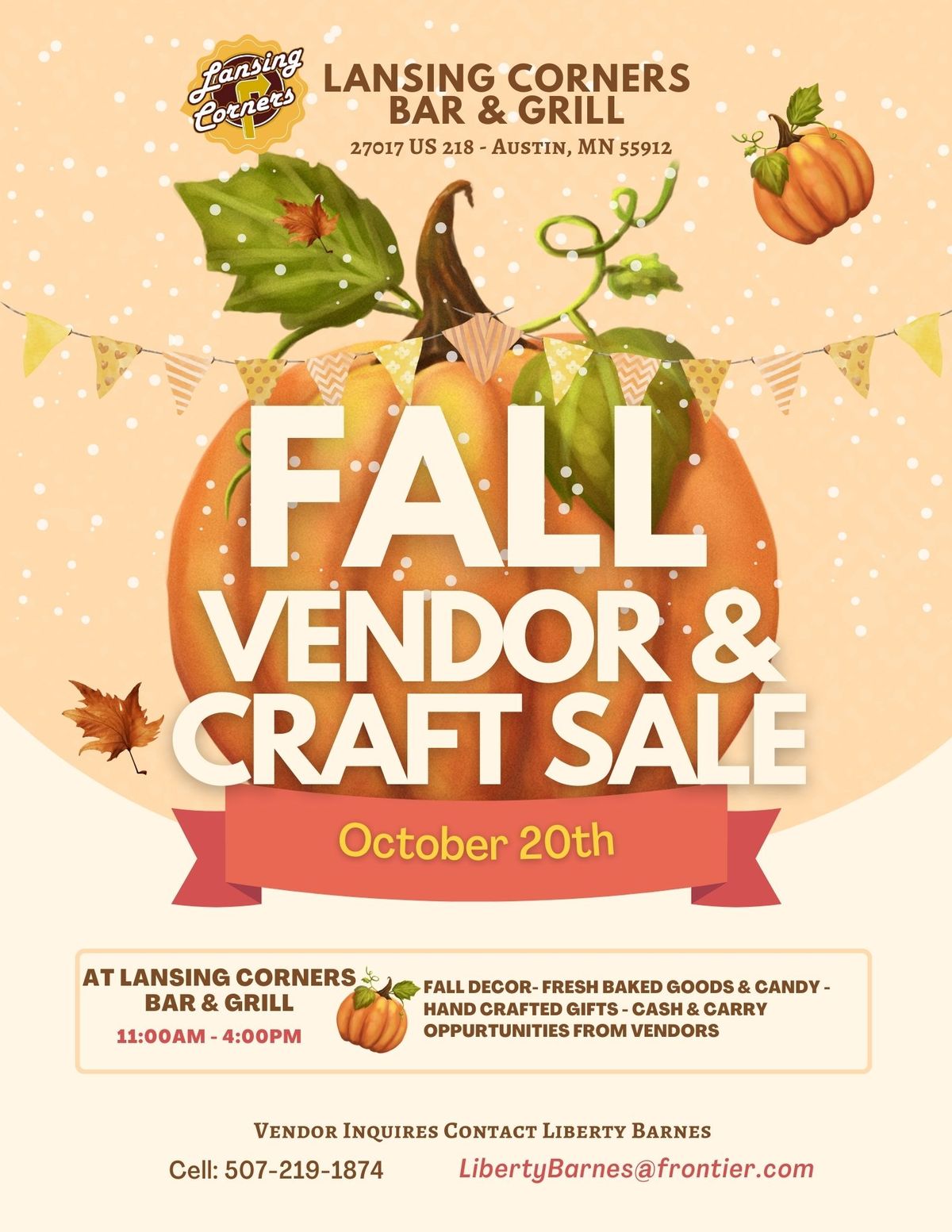 Lansing Corners Fall Craft & Vendor Sale