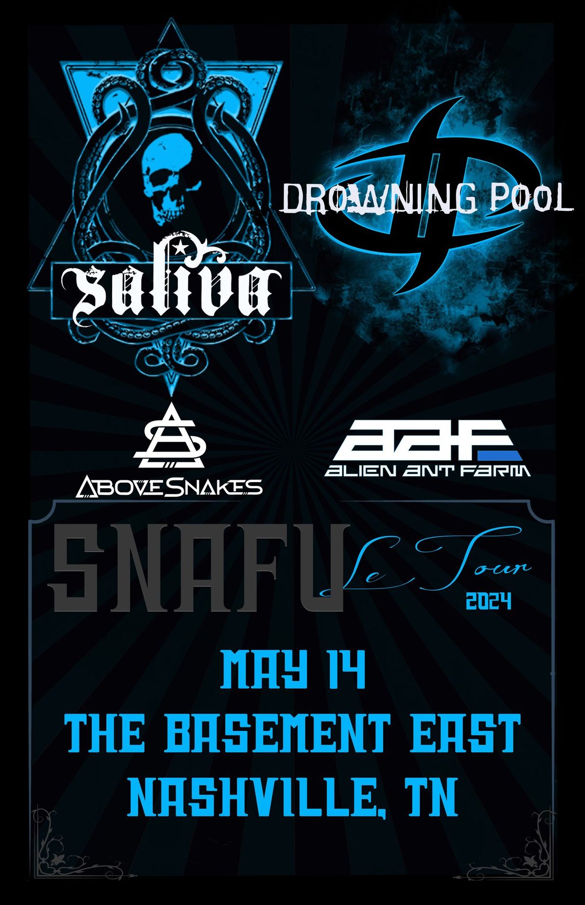 Drowning Pool, Saliva, & Alien Ant Farm w\/ Above Snakes at The Basement East