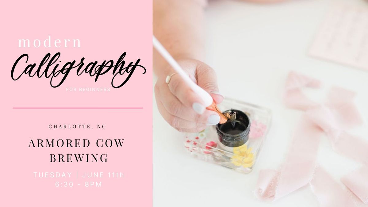Modern Calligraphy for Beginners at Armored Cow Brewing