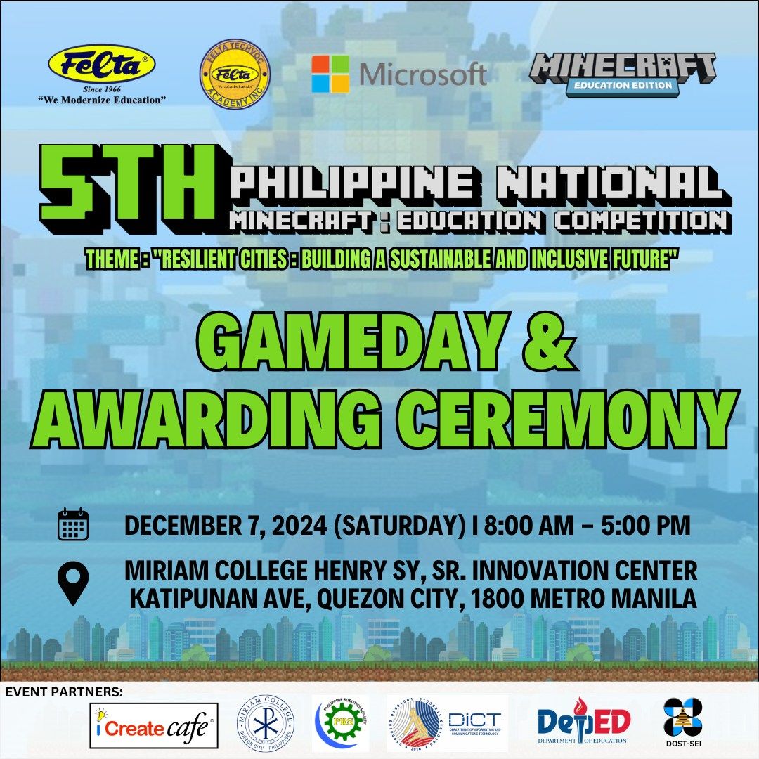 5th Philippine National Minecraft: Education Competition Gameday & awarding ceremony