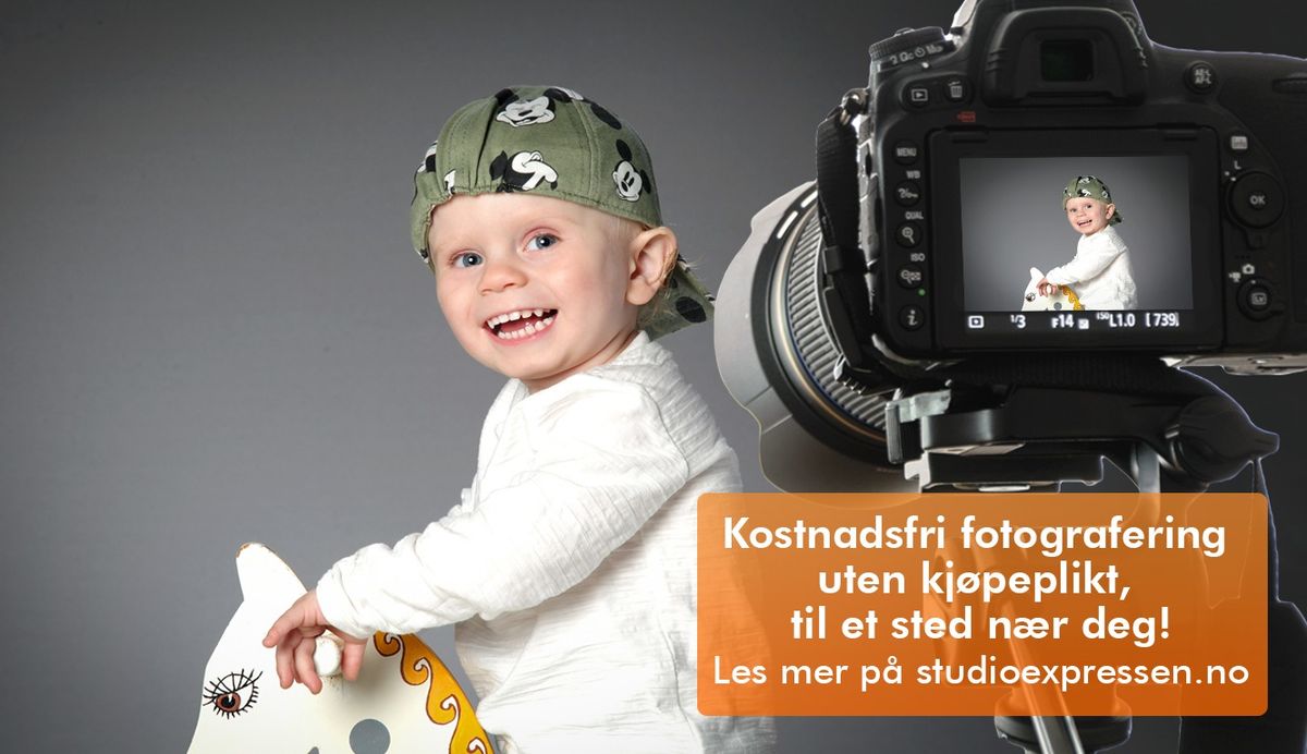 Kostnadsfri barnefotografering uten kj\u00f8psplikt p\u00e5 Kremmertorget