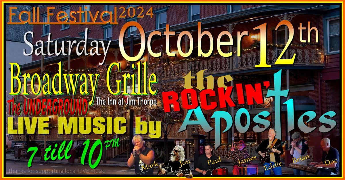 The Rockin' Apostles in The Underground @ The Broadway Grille Oct 12