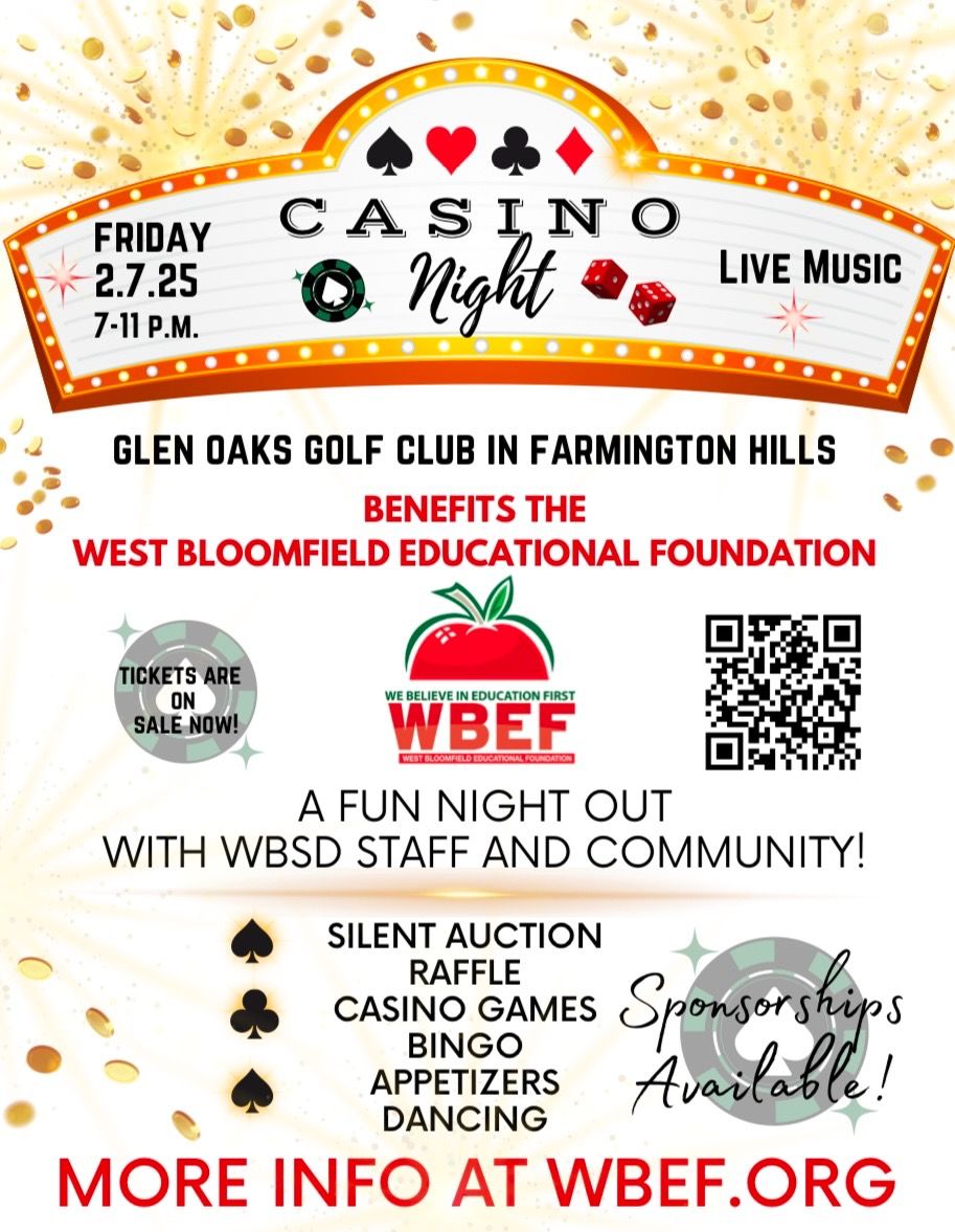 WEST BLOOMFIELD EDUCATIONAL FOUNDATION 2025 CASINO NIGHT