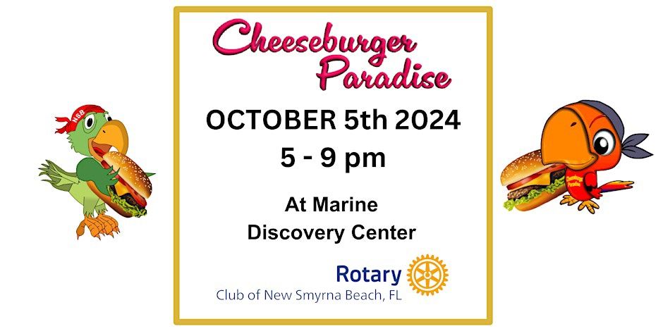 LANDSHARKS BAND Concert: NSB ROTARY CLUB Cheeseburger In Paradise FUNDRAISER 