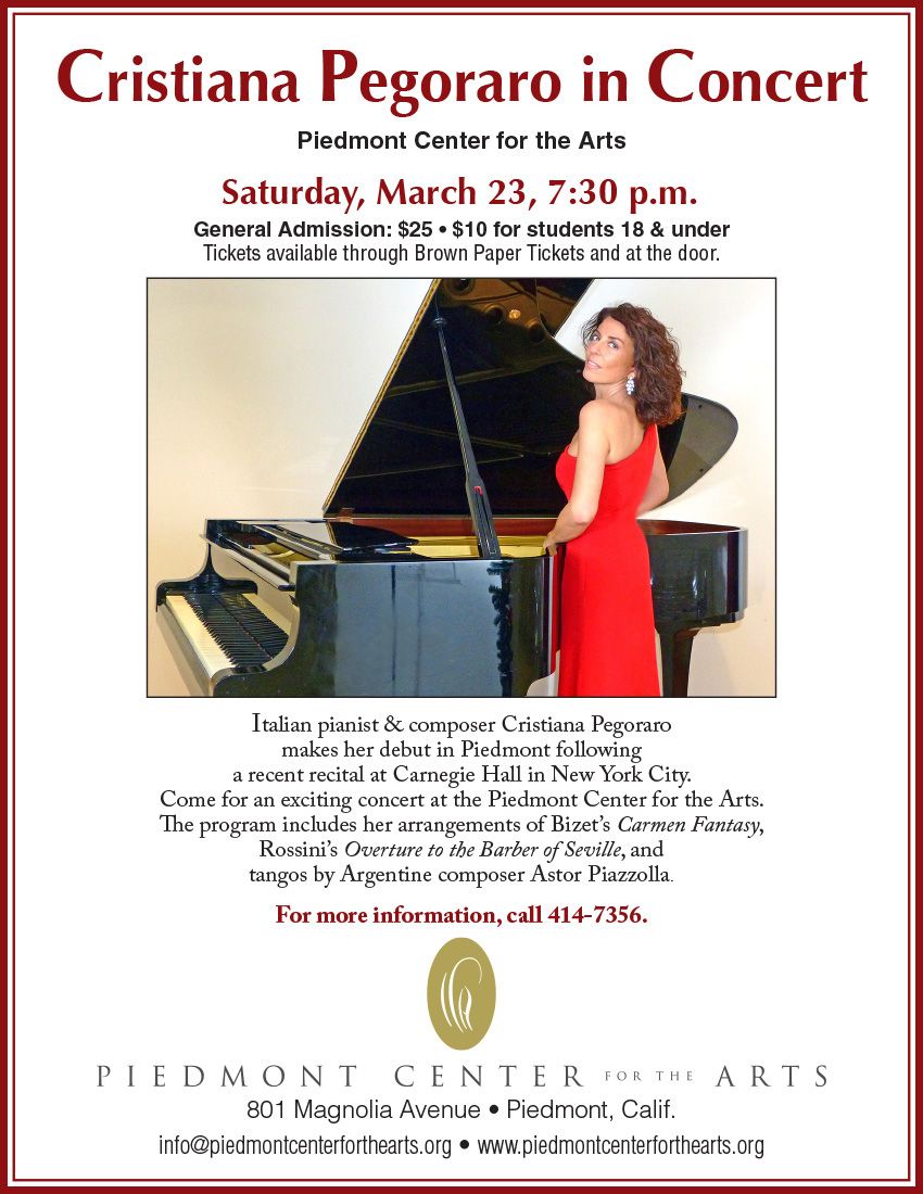 Cristiana Pegoraro at Carnegie Hall - Weill Recital Hall