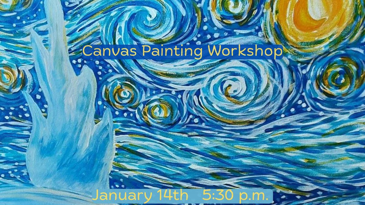 Weekly Canvas Painting Workshop: Snowy Night