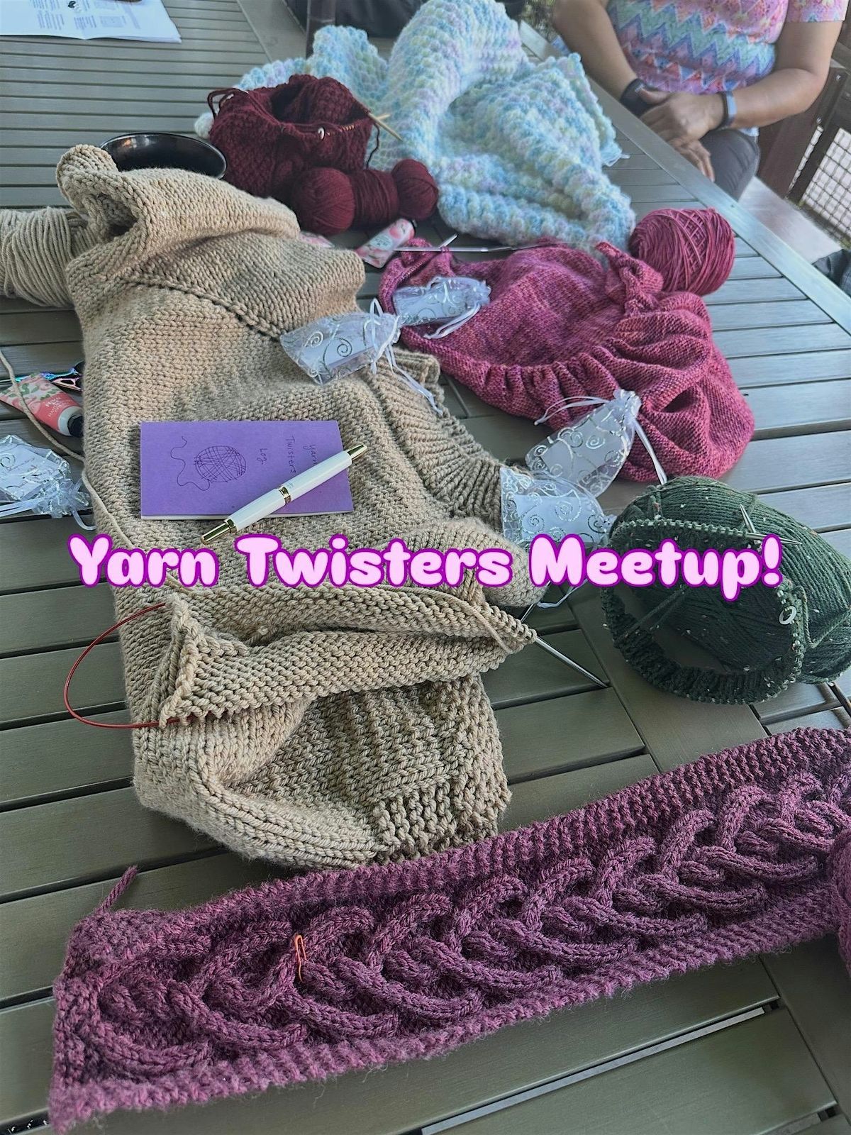 Meetup Knitting Yarn Twisters - Knit, Crochet, Fiber Craft Meetup, Hooray Coffee ...