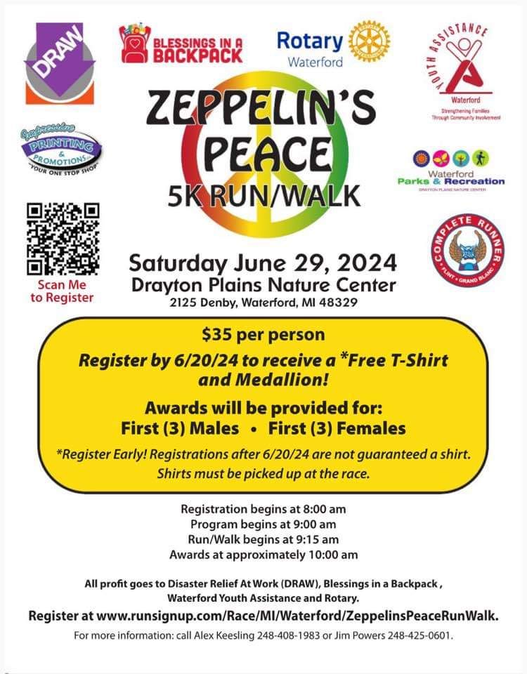 8th Annual Zeppelin Peach Run\/Walk 5k