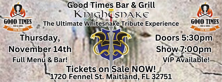 Knightsnake - Tribute to Whitesnake LIVE at Good Times 