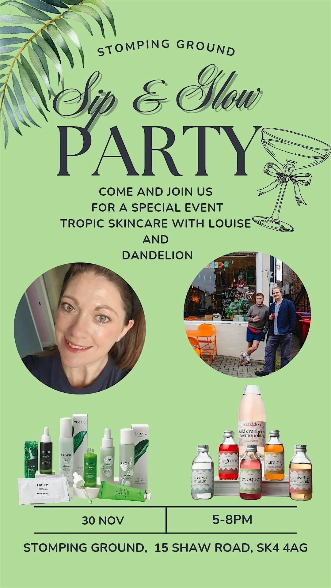 Sip & Glow with Tropic Skincare and Dandelion Drinks