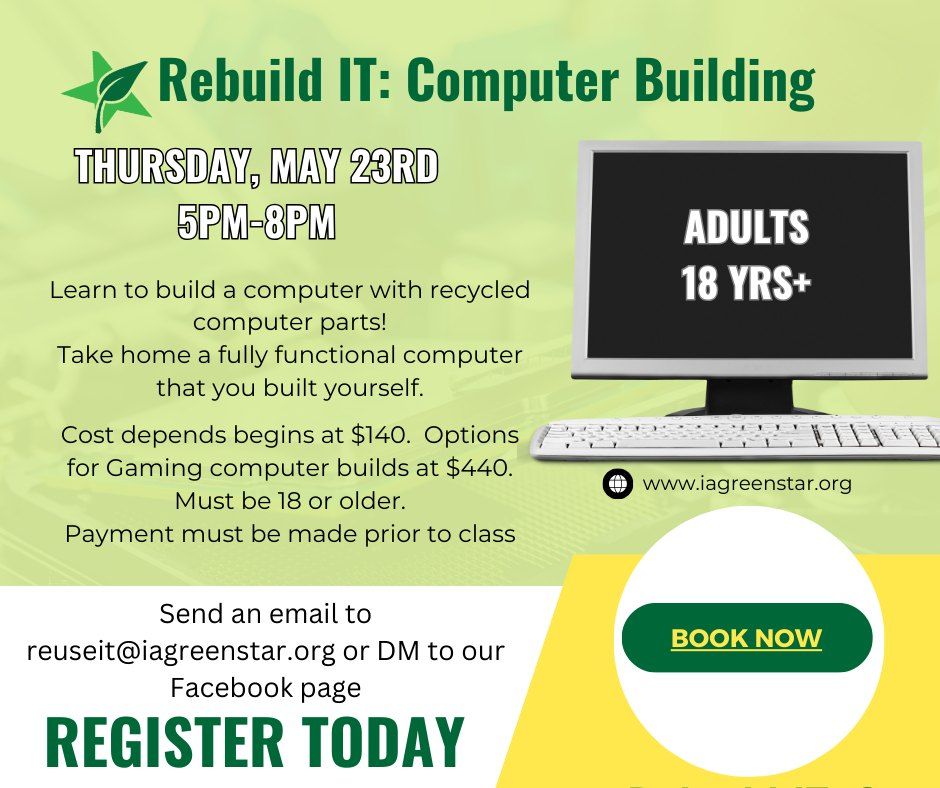 Rebuild IT: Computer building for K-3rd!