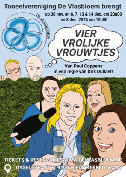 Vier vrolijke vrouwtjes