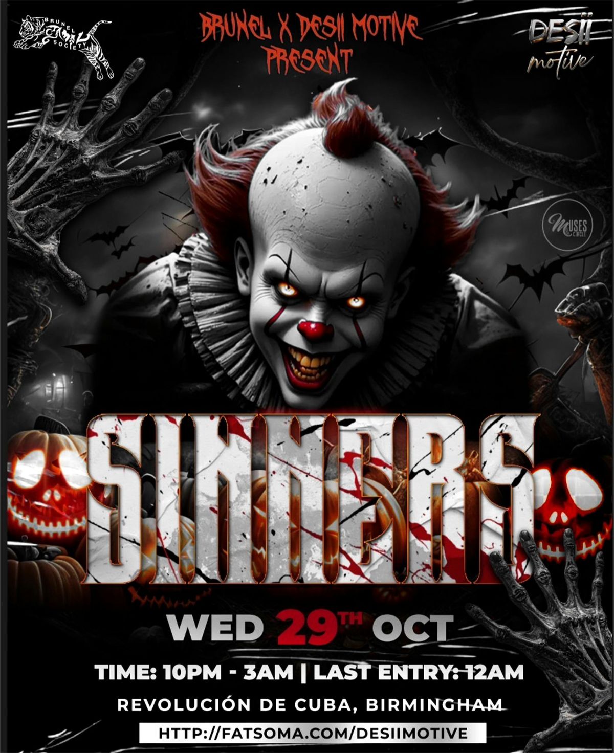 \ud83c\udf83 Birmingham Halloween Takeover \ud83c\udf83 Brunel Tamil Society x Desii Motive | Wednesday 29th October