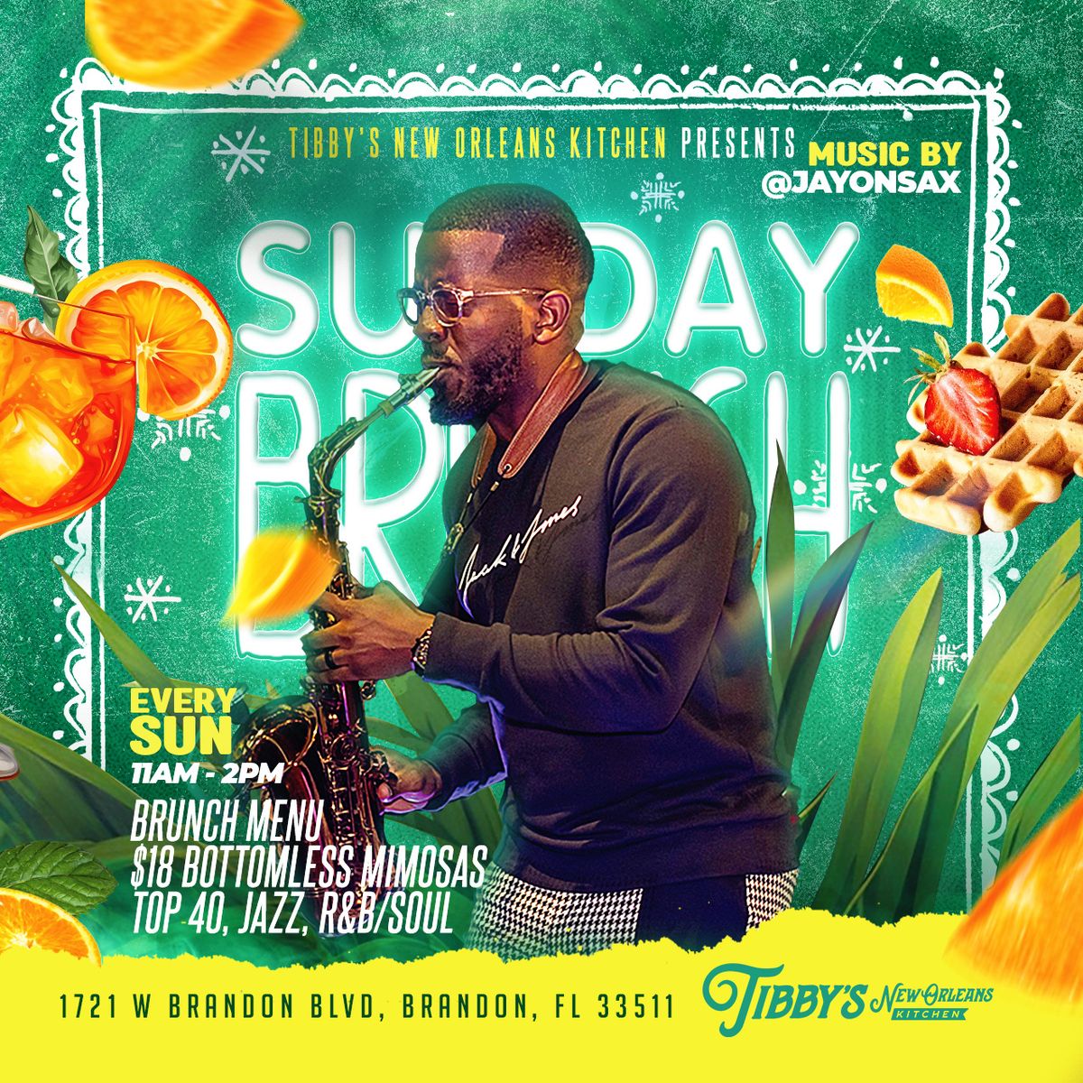 LIVE Jazz, R&B\/Soul, Top 40 and much more... | Sunday Brunch at Tibby's in Brandon, FL