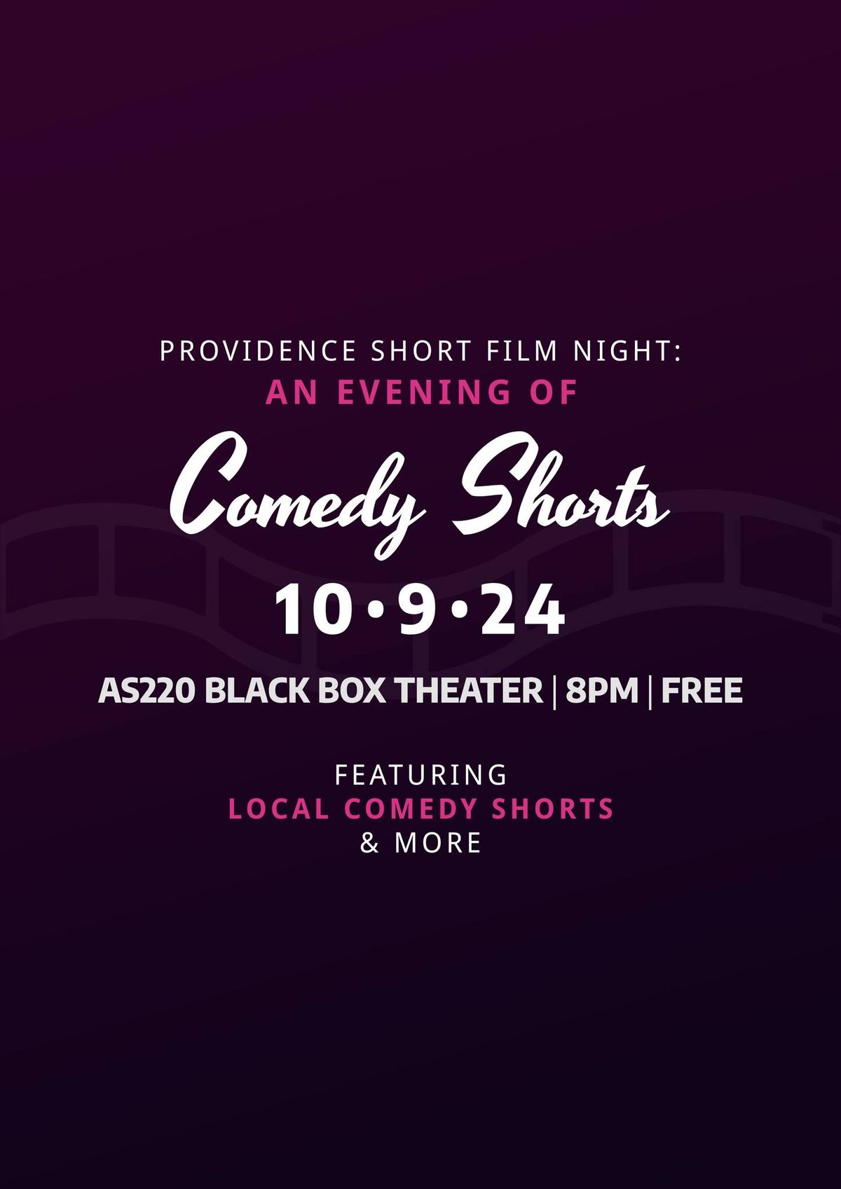 PVD SHORT FILM NIGHT: An Evening of Comedy Shorts